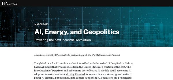 AI, Energy, and Geopolitics