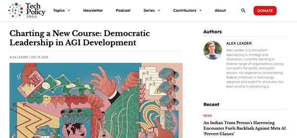 Charting a New Course: Democratic Leadership in AGI Development